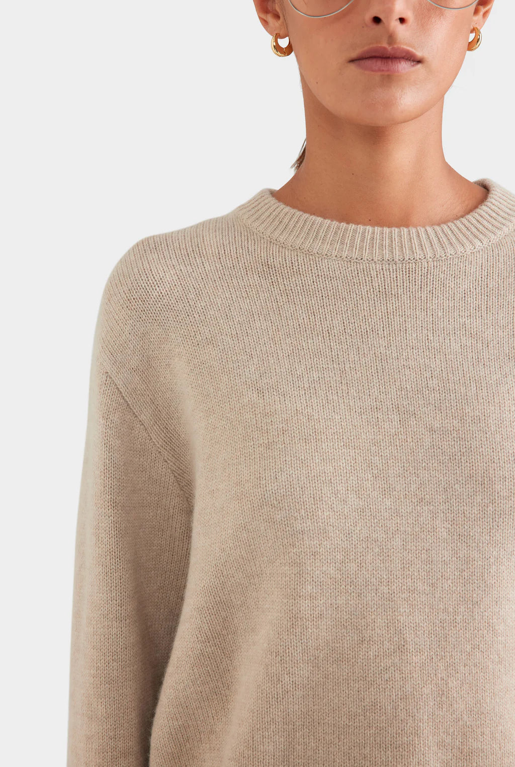 Soft-Touch Oatmeal Sweater