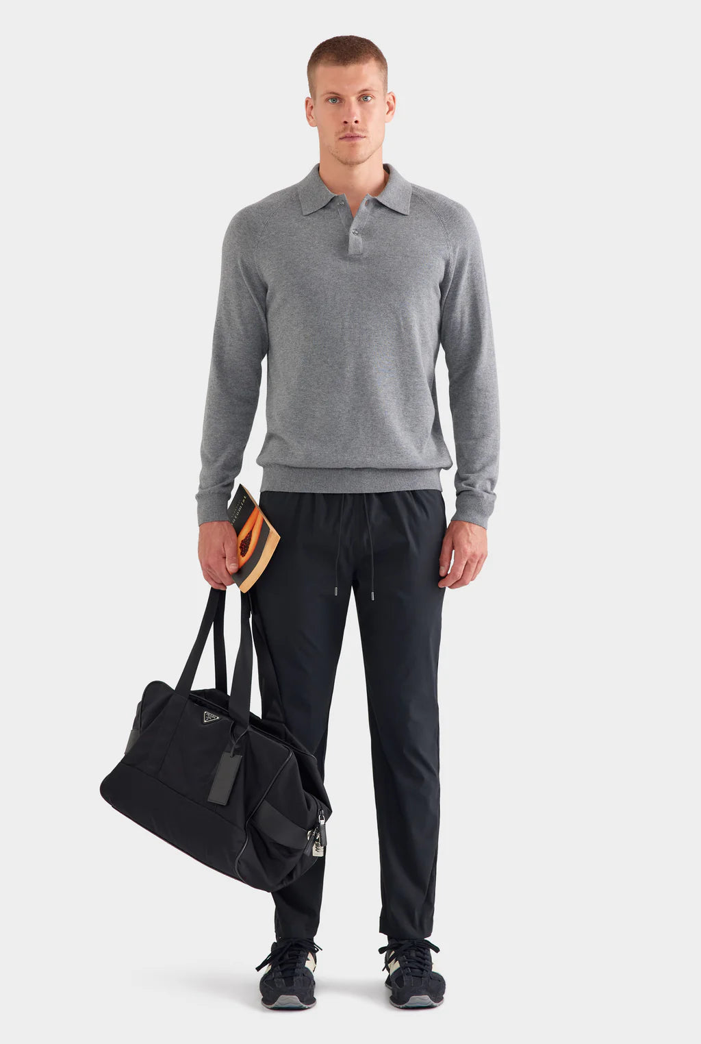 Heather Gray Raglan Polo