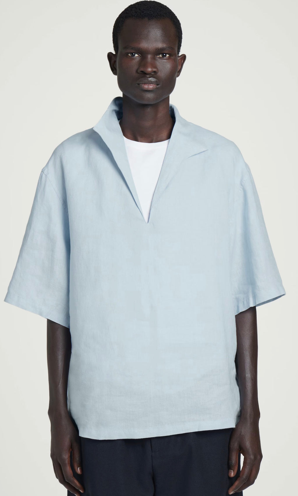 Twentease sky Blue linen tee
