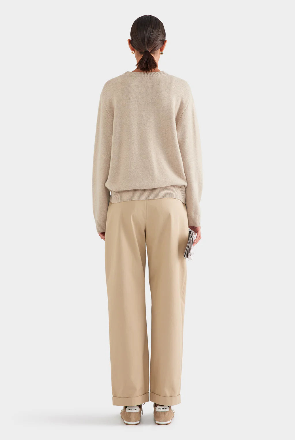 Soft-Touch Oatmeal Sweater