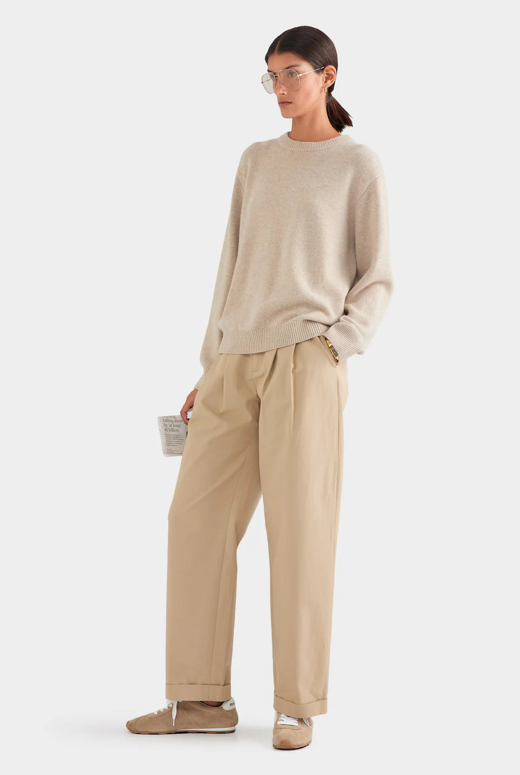 Soft-Touch Oatmeal Sweater