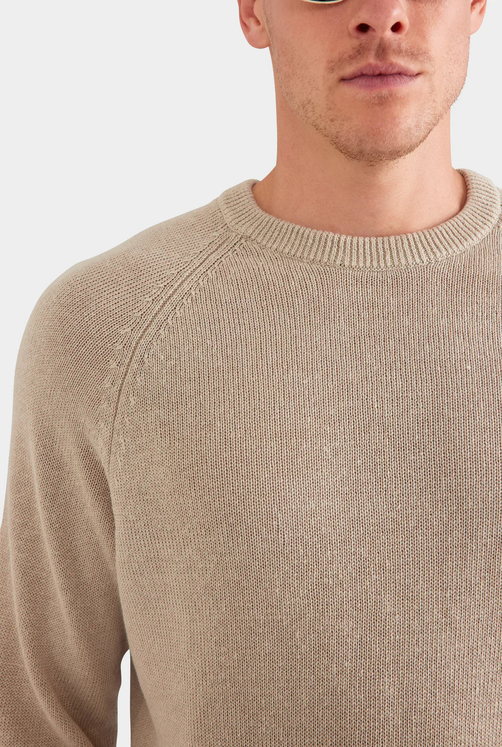 Oatmeal Ribbed Crewneck