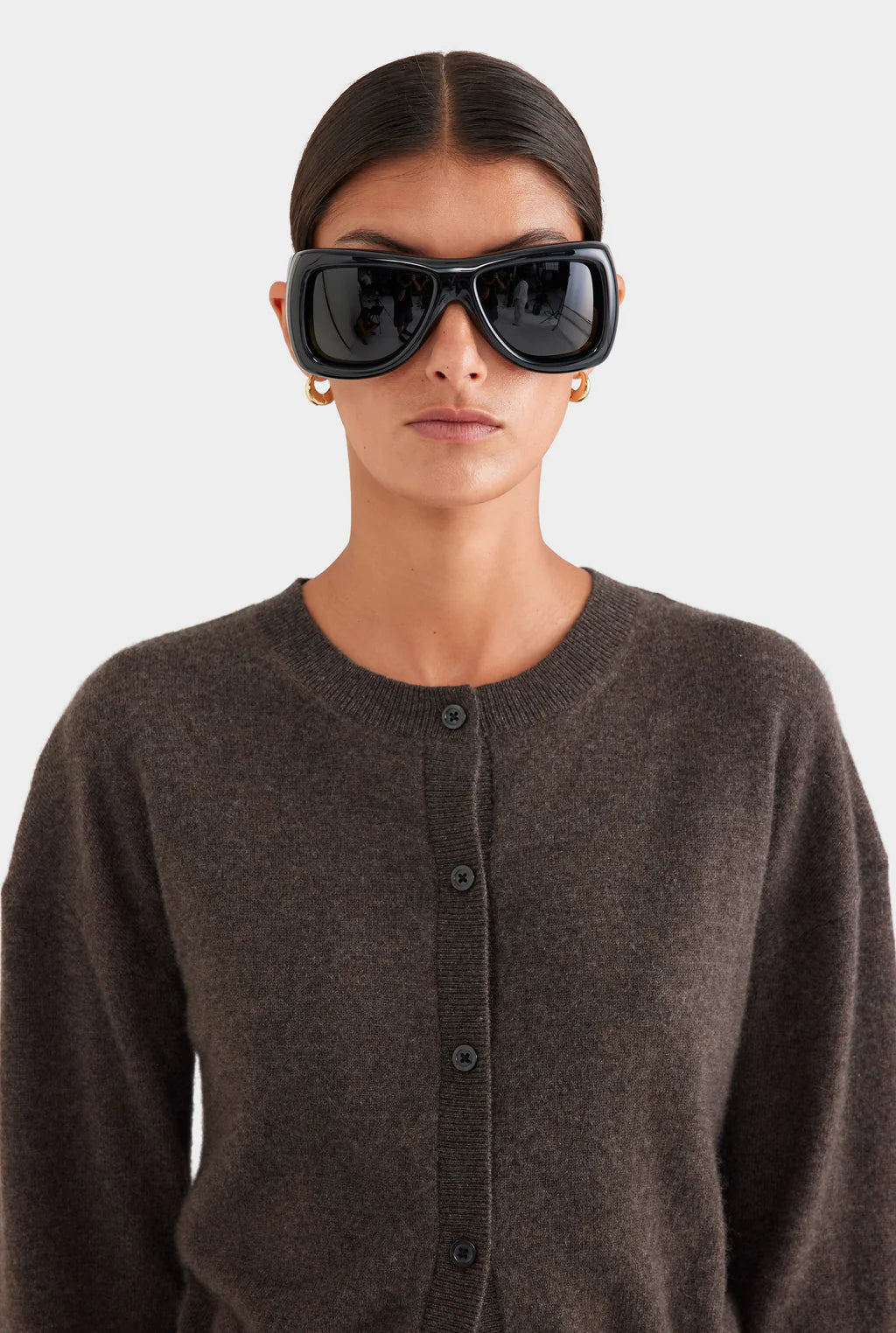 Cropped Espresso Cardigan